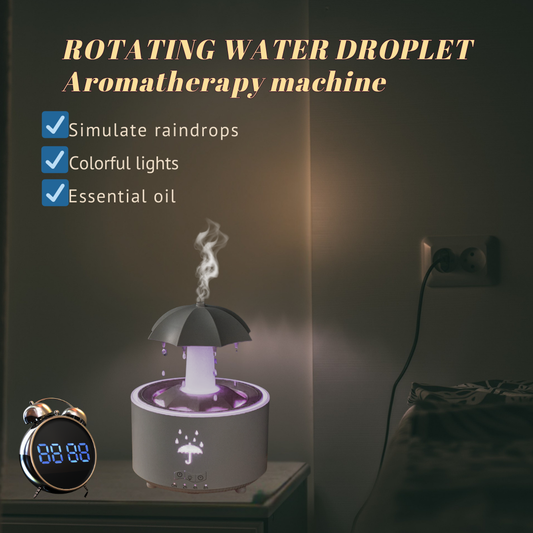 Rotating Umbrella Diffuser | Humidifier | 7-Color LED | Aromatherapy