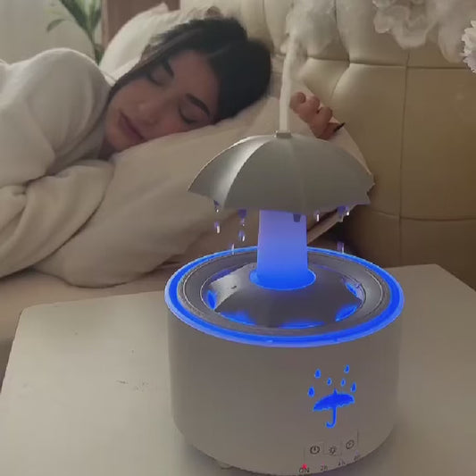 Rotating Umbrella Diffuser | Humidifier | 7-Color LED | Aromatherapy